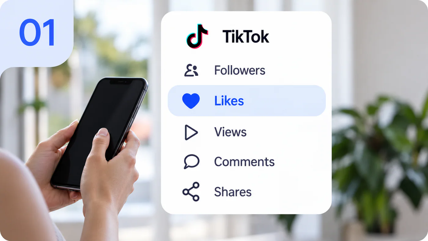 Paso 01: elegir me gusta de TikTok en el teléfono